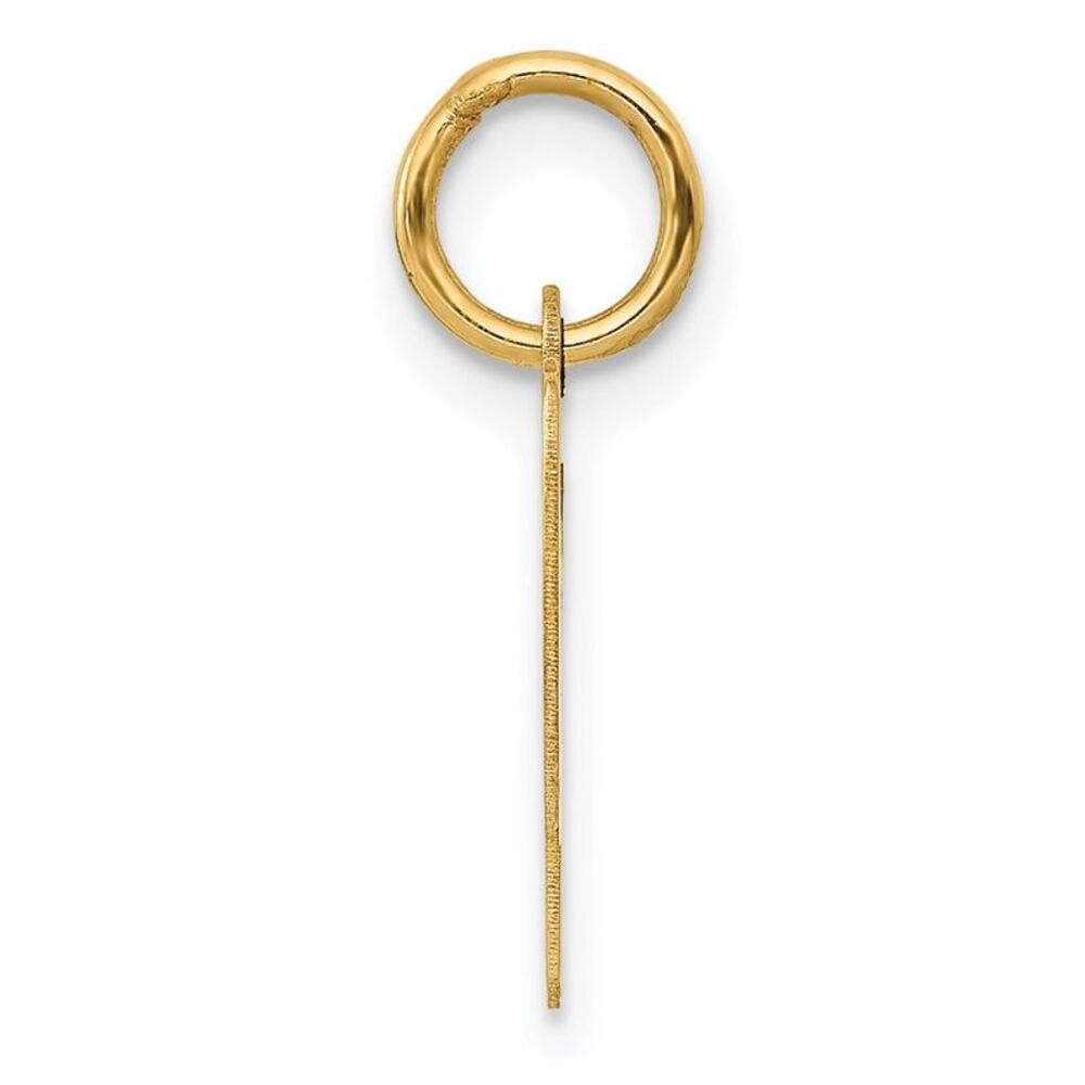 10k Yellow Gold Small Script Initial P Charm - image 2